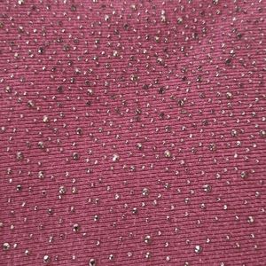 Women's Rose Color Sparkle Top Long Sleeve Shirt. Size 1X.